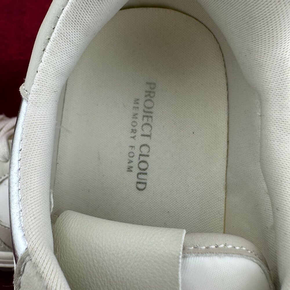 PROJECT CLOUD WOMEN'S LACE-UP PLATFORM SNEAKERS, WHITEAND GRAY, SIZE 9 - Picture 2 of 10